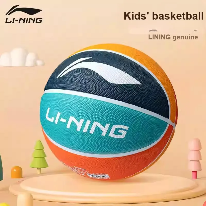 LiNing Rubber Basketball Orange Blue Black Size 5 Size 7 Indoor Outdoor Universal Unisex-1