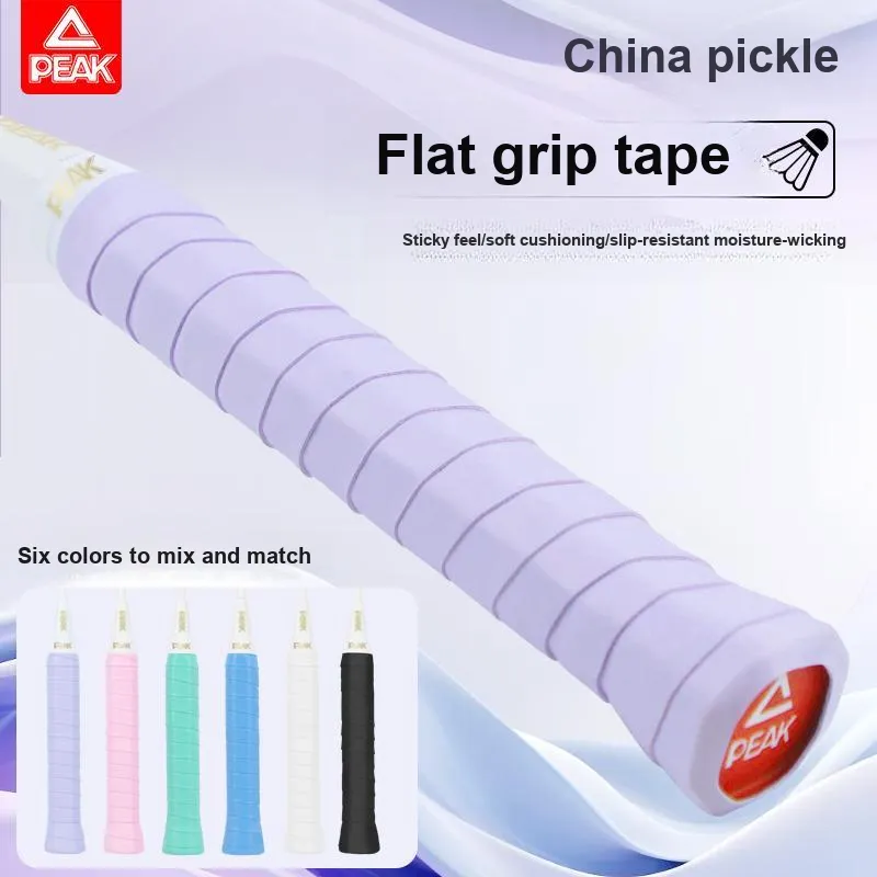 PEAK Badminton Grip Tape Polyurethane + Non-woven Fabric Professional Training Flat Rubber Thin 2/5/10 Pack-5