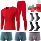 8-Piece Set Gift Box Set (1 Set of Crew Neck Red Underwear+3 Pack Underpants+4 Pairs of Socks)