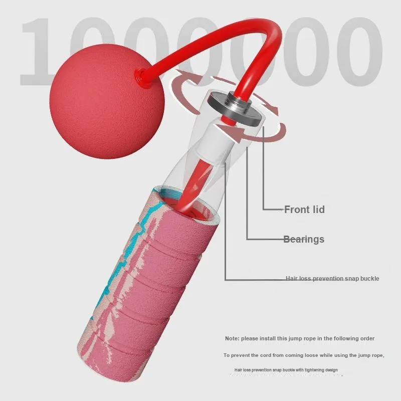 Jianruida Sports & Fitness Non Countable Jump Ropes Women's PVC Plastic Rope, Foam Controller-4