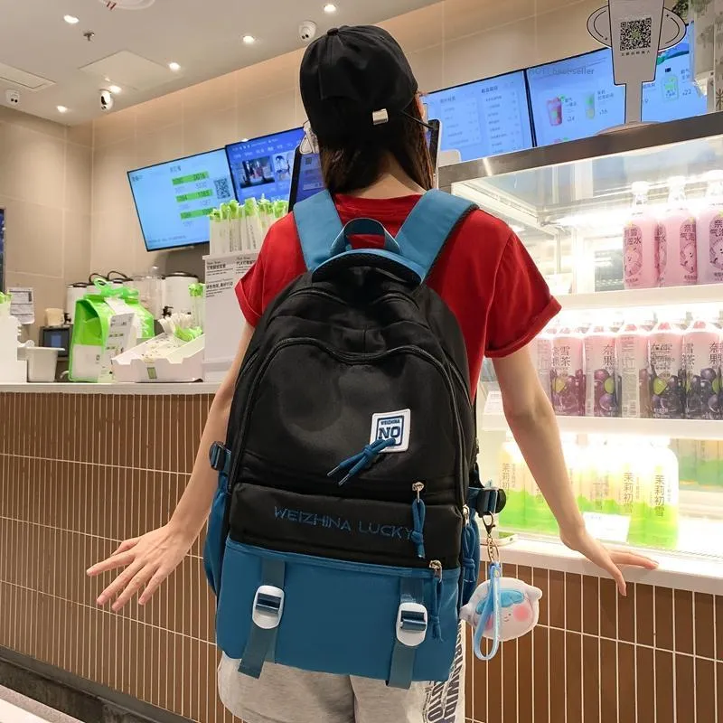 Yalu Nylon Backpack Unisex Multicolor-16