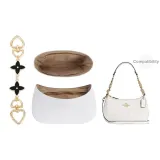 Tier 25 Exclusive DuPont Paper Liner+Black Four-Leaf Clover Heart Clasp Extender Chain Gold-Tone