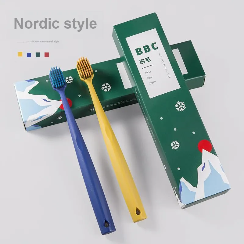 XIAONIULIXIANJI Double Pack Multicolor Box, Wide Head Design BBC Snow Cotton Bristles, Soft Bristles Toothbrush-4