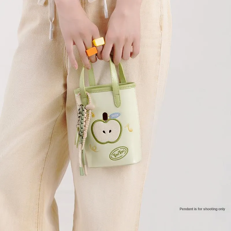 TOUTOU Synthetic Leather Handbag Regular Women's Matcha Green-4