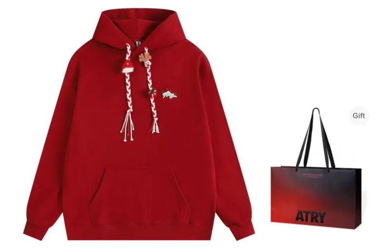 Atry Sweatshirts Unisex Red-1
