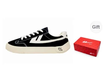 Warrior Chinoiserie Collection De Xin Small Heel Canvas Shoes Unisex Black