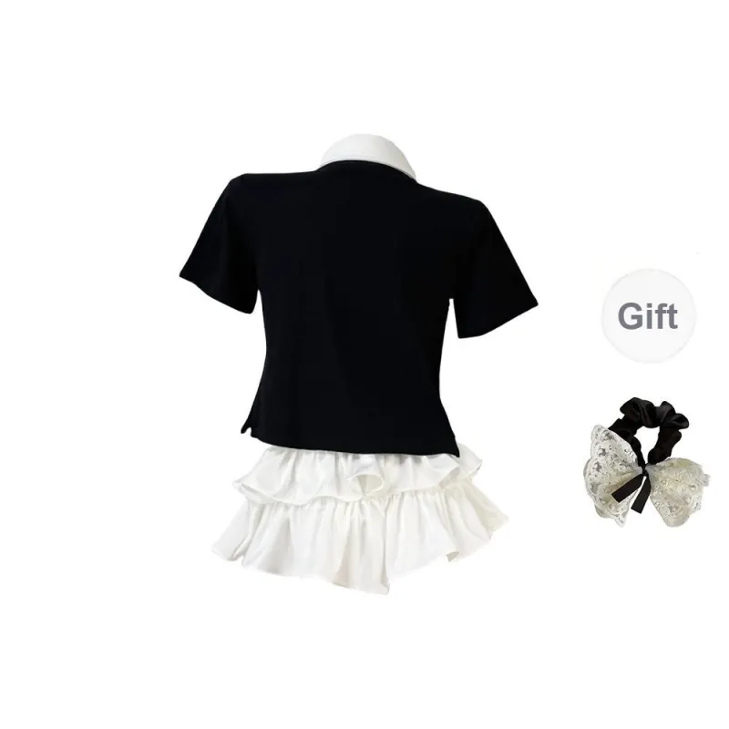 PAVEA Two Piece Skirt Sets Women's-1