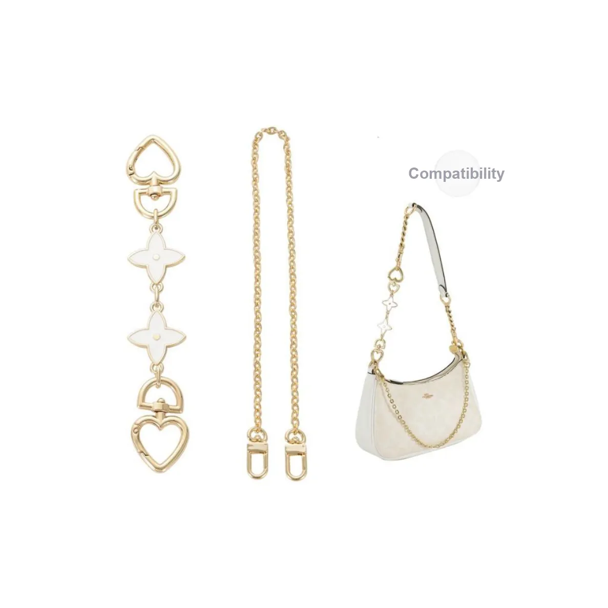 Lan Bao Fan Metal Bag Accessory Women's Gold tone