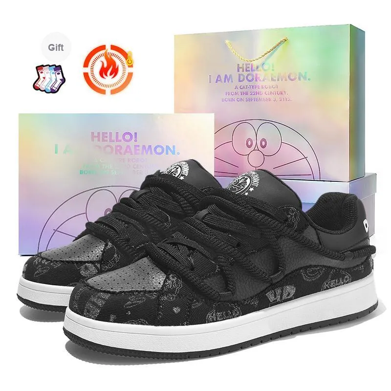DoraemonA Box Limited Edition Puffy Shoes Low-Top Skateboard Shoes Unisex-18