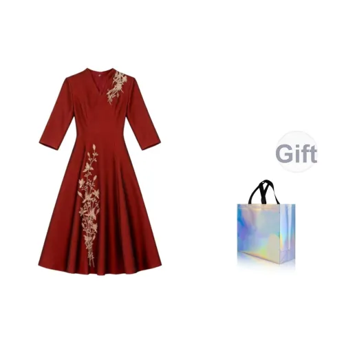 CTMY Красный В комплекте сумка для покупок Женские Ципао