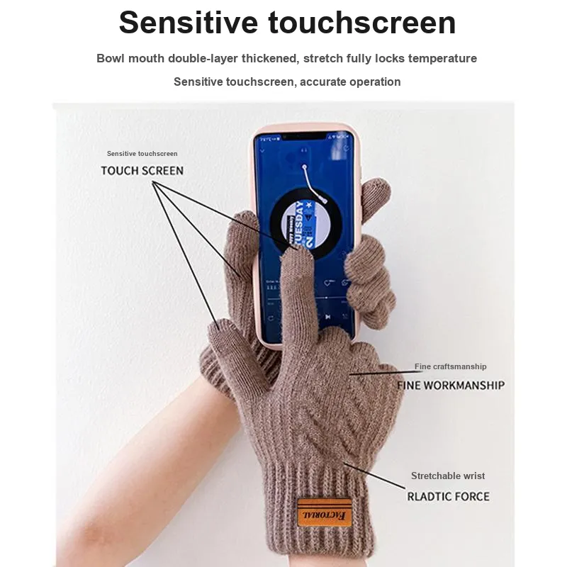 FACTORIAL Plush Knit Gloves Unisex-8