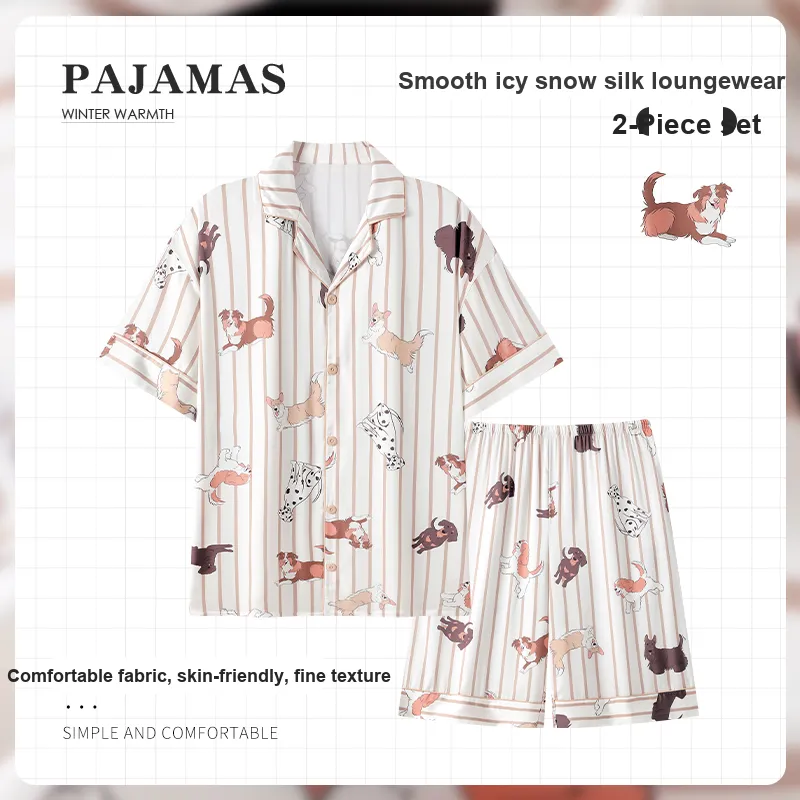Maultiay Pajama Set Men's Apricot-1