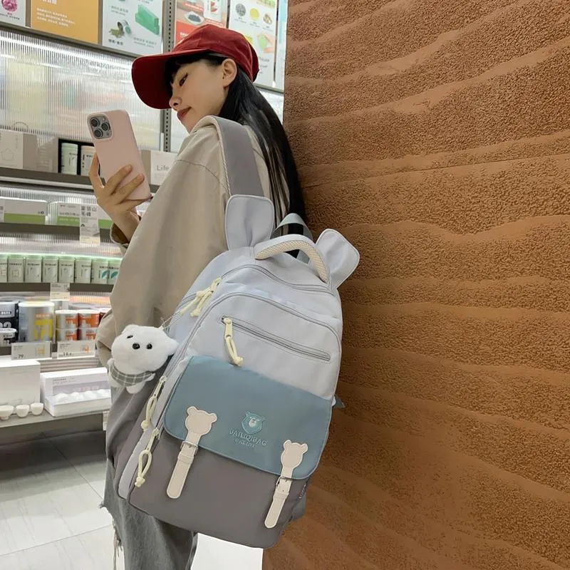 Alcohol Dragon Nylon Backpack Regular Women's Multicolor-25