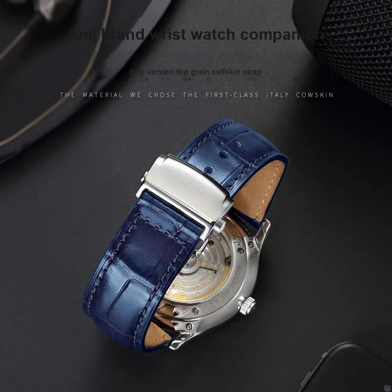 MILANQIAN M&Q Watch Band Aimee Compatibility 210mm Cowhide Leather Material Men's Watches-14