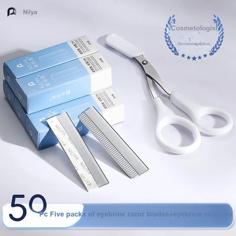 NILIYA Anti Gouging Eyebrow Shaving Tool Eyebrow Razor Blade-9