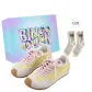 Beige Yellow+Exclusive Shoe Box+Gift Socks