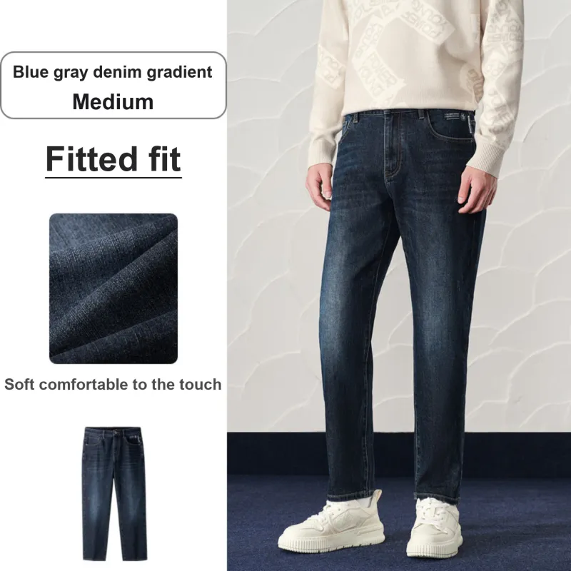 HLA Jeans Men Blue Gray Denim Gradient Medium 96-3