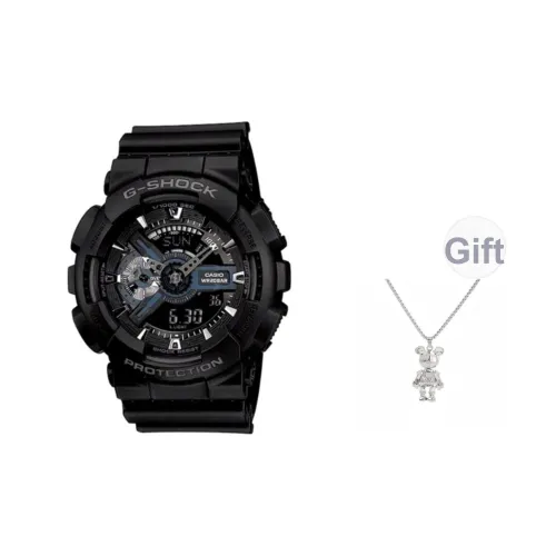 Г Shock Кварцевый Механизм Часы Унисекс Черный Циферблат