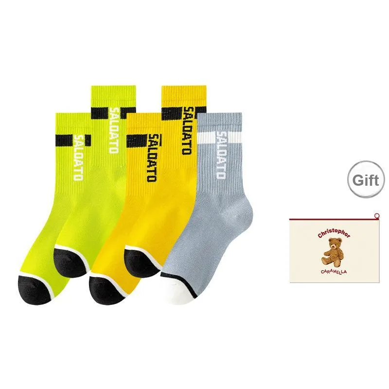 Caramella Mid Calf Socks Men's Shopping Bag Combo Set-9