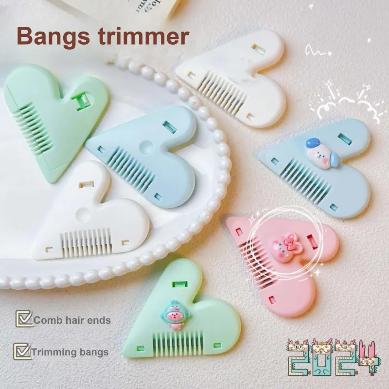 ZHENZI Heart Shaping Haircutting Comb And Styling Comb Cutting And Thinning Bangs-6