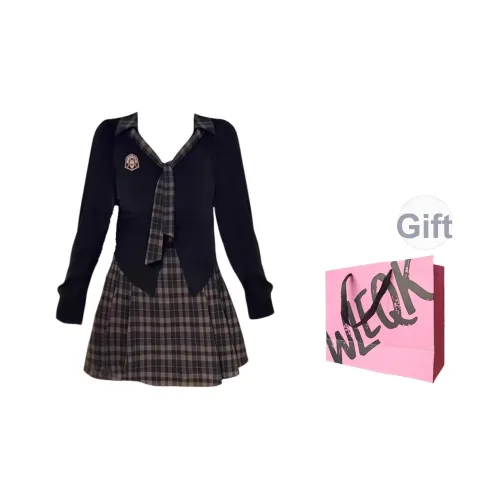 WLEQK Длинное платье с длинными рукавами женское