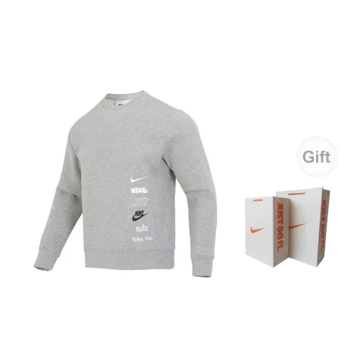 Nike Sweatshirts Unisex Gray With Free Shopping Bag