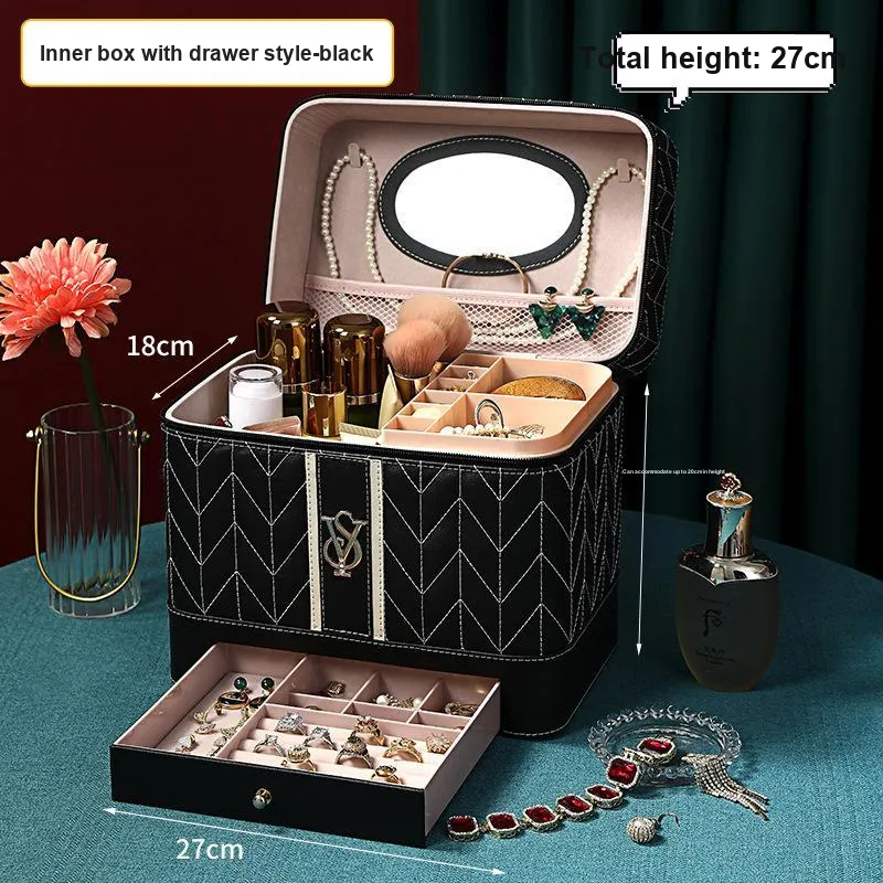 MUYAXUAN Storage Large Capacity Portable Makeup Case Tubas Makeup Bag-3