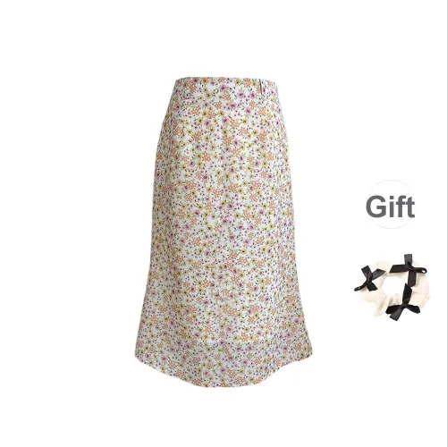 TURN UP Casual Short Skirts Women's Multicolor+Bowknot Hair Tie Comes With