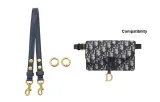 Dior Waist Bag, Blue 3rd Setting Adjustable Shoulder Strap 65-111cm[Gold D-Ring 1 Pair]