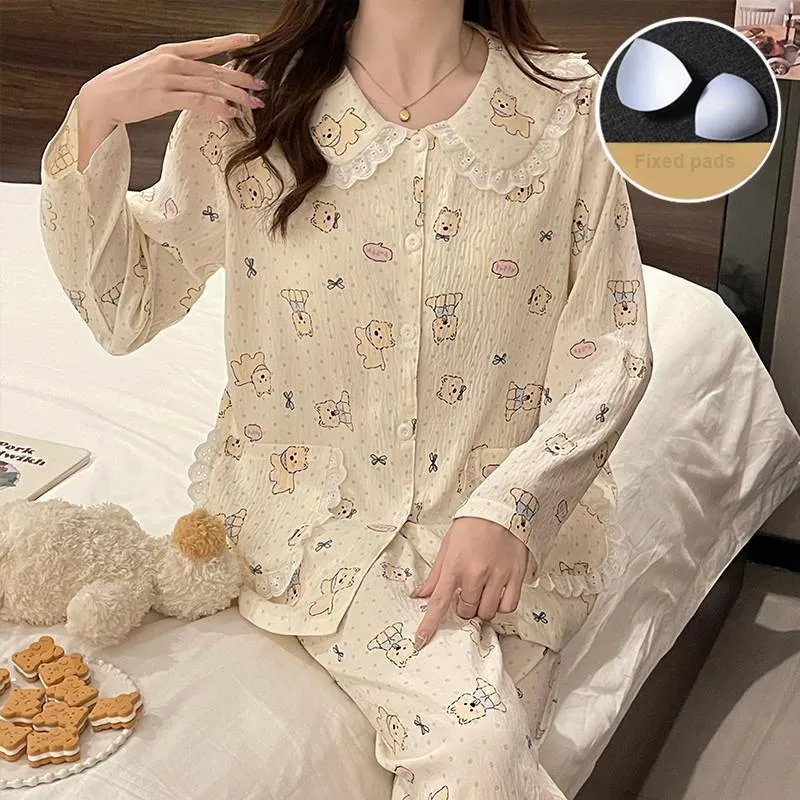 Ta Yan Pajama Set Women's Apricot-4