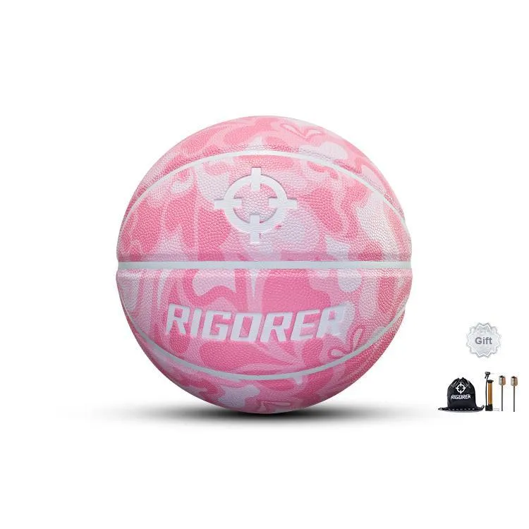 RIGORER Heart PU Basketball Pink Size 7 Ball Training Unisex-5