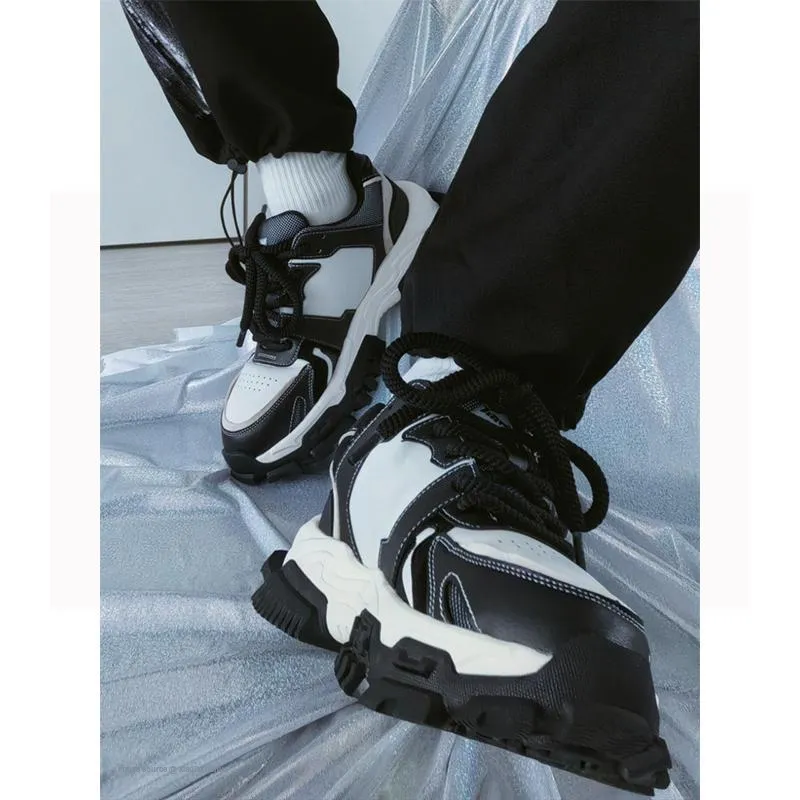 TINMUU Cushioning Anti-Slip Wear-Resistant Breathable Height Increasing Low-Top Chunky Sneakers Unisex-28