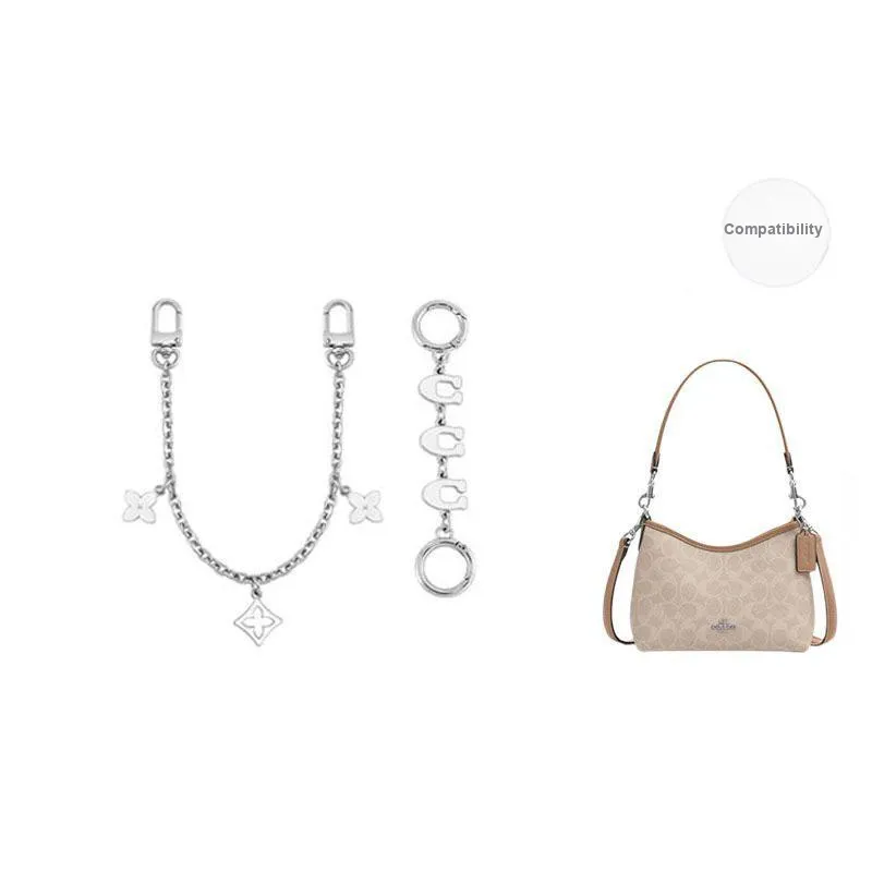 Ingenuity Handmade Metal Alloy Bag Strap Women's White-4