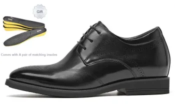 1M8 Dress Shoes Men Low Top Black/Vintage Brown/Brown Yellow
