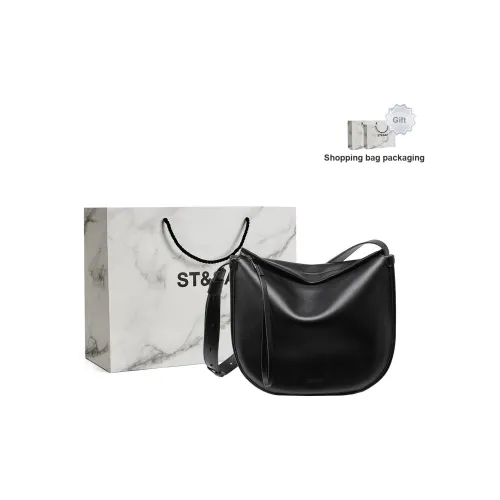 ST SAT ПУ (полиуретан) Сумка через плечо Женская Черная Кофейная Золотисто-коричневая Серая