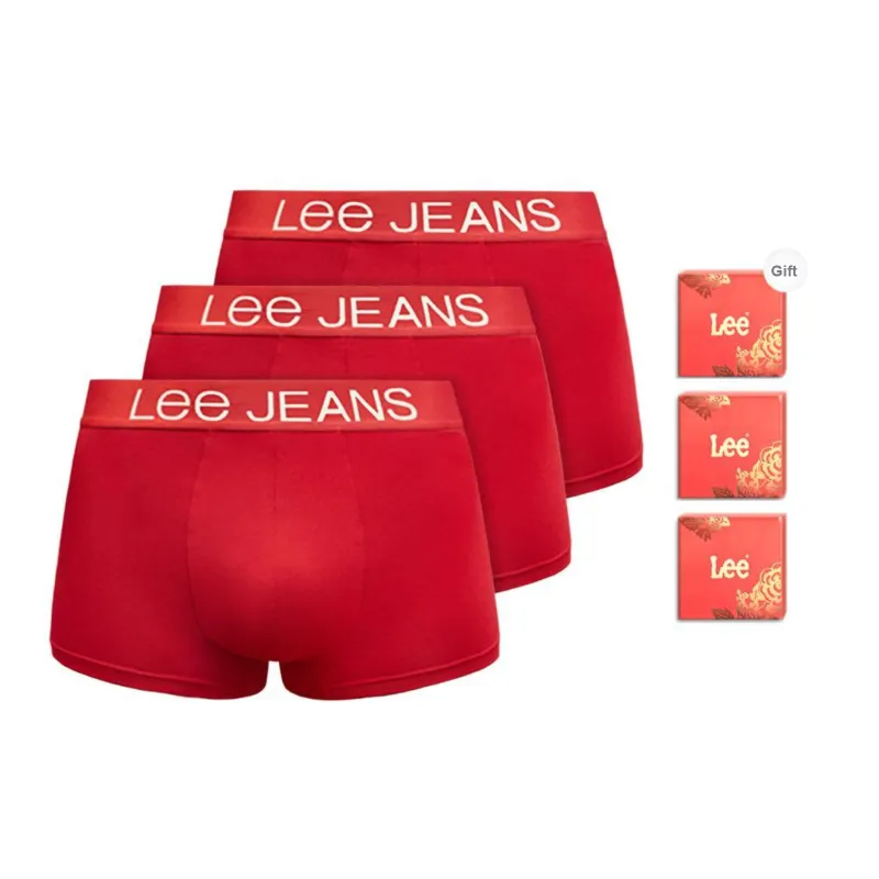 Lee Sunset 2.0 Galaxy Underwear Gift Boxes Men's Combo Set Good Luck Red-3
