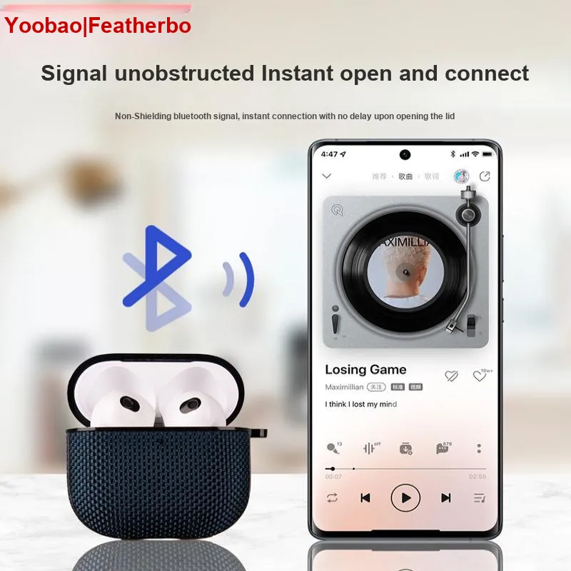Yoobao Compatibility  AirPods 4, AirPods Pro 2, Apple 1, 2, And 3. TPU Fully Enclosed Impact Resistant Headphone Cases-5