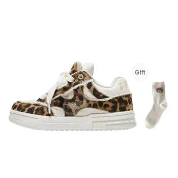 BINGO DUCK Skateboard Shoes Women's Leopard Print