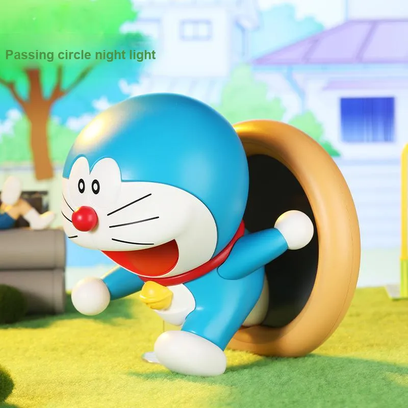 ROCK Doraemon Characters Ornament Night Light Cute Styling Comfortable Warm Light Chibi Figures-13