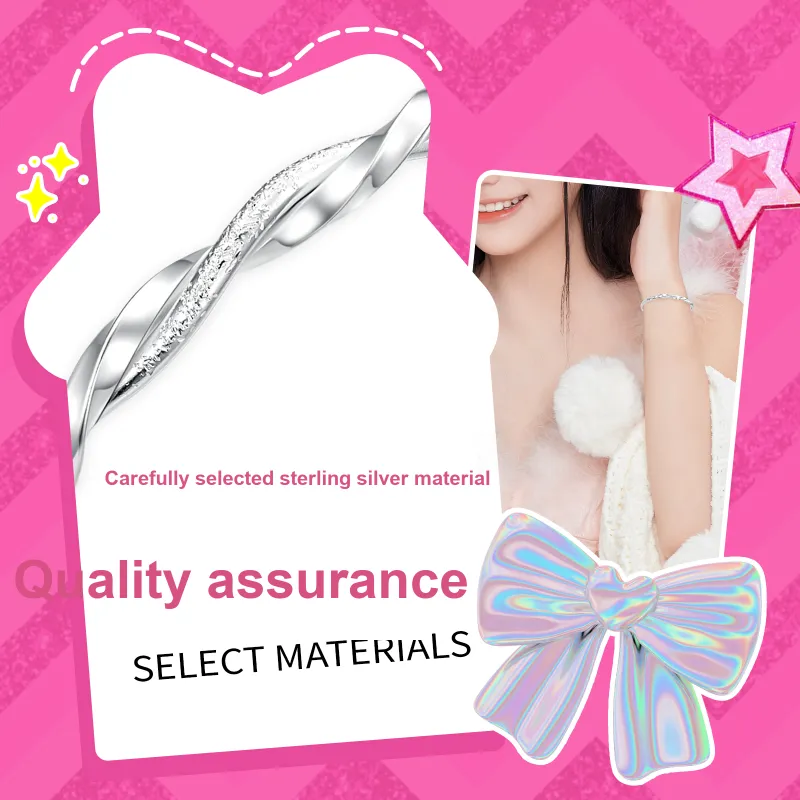 Barbie 999 Fine Silver Bangles Women's-2