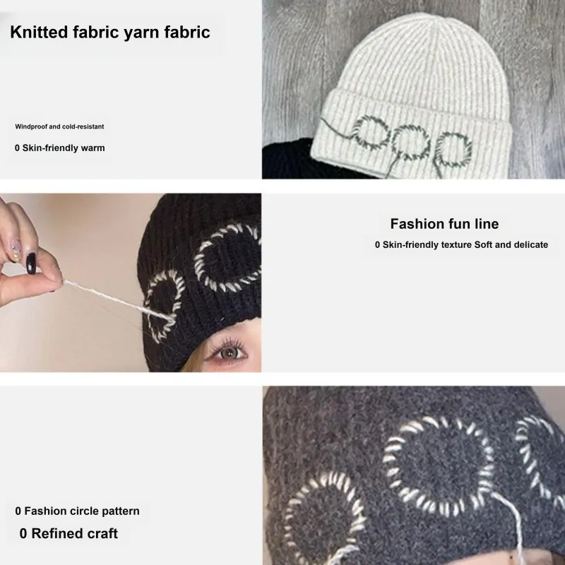 PLAN IN Polyester Beanies Unisex-1