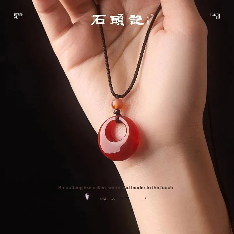 Stone Notes Agate Jade Necklaces Unisex-4