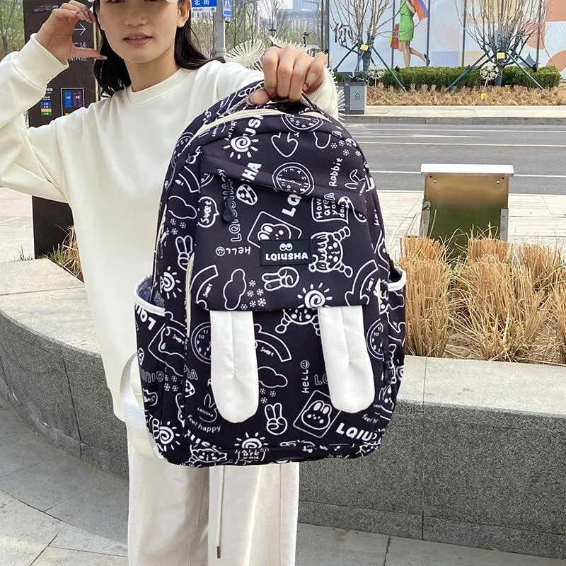 Deli Bear Canvas Backpack Unisex Multicolor-14