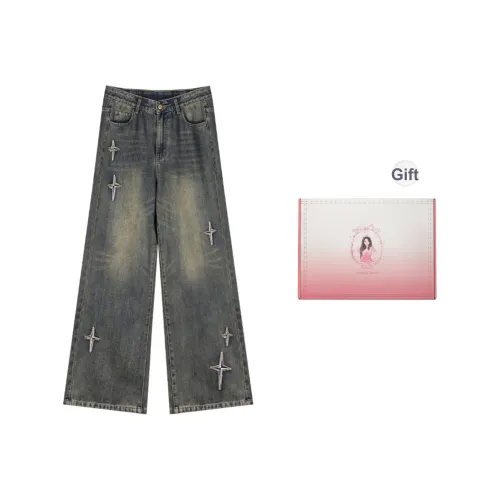 Синие женские джинсы