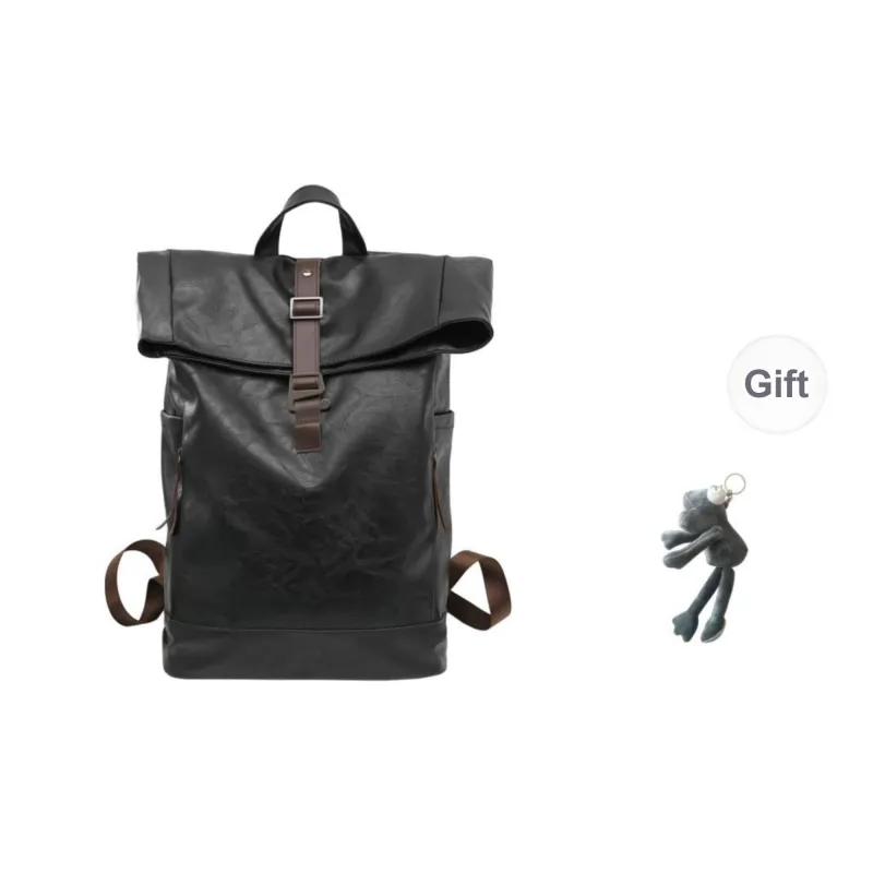 KAMLUI PU Backpack Regular Unisex Coffee/Brown/Black-14
