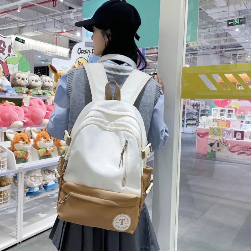 TOUTSEUL YOLO Nylon Backpack Regular Unisex Light Gray/Black/Pink/Khaki-20