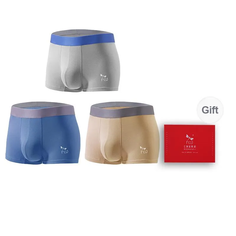 RED DRAGONFLY Cotton Panties Men's 3 Pack Gift Box Set-7