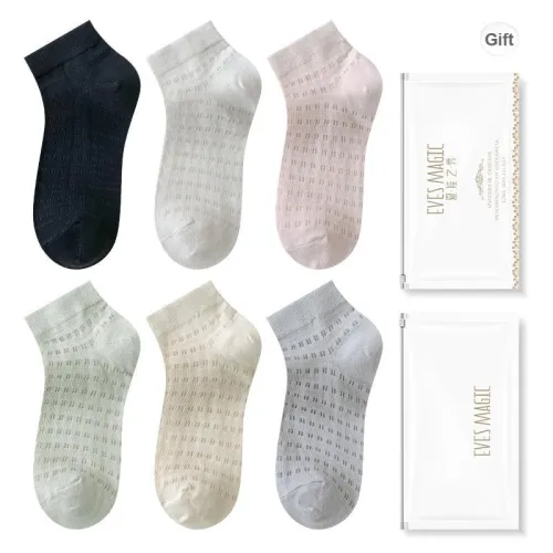XIA.WA.ZHI.XIU Mid Calf Socks Unisex Shopping Bag 6 Pack