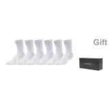 Black Orange Box+6 Pack (White-Crew Socks)