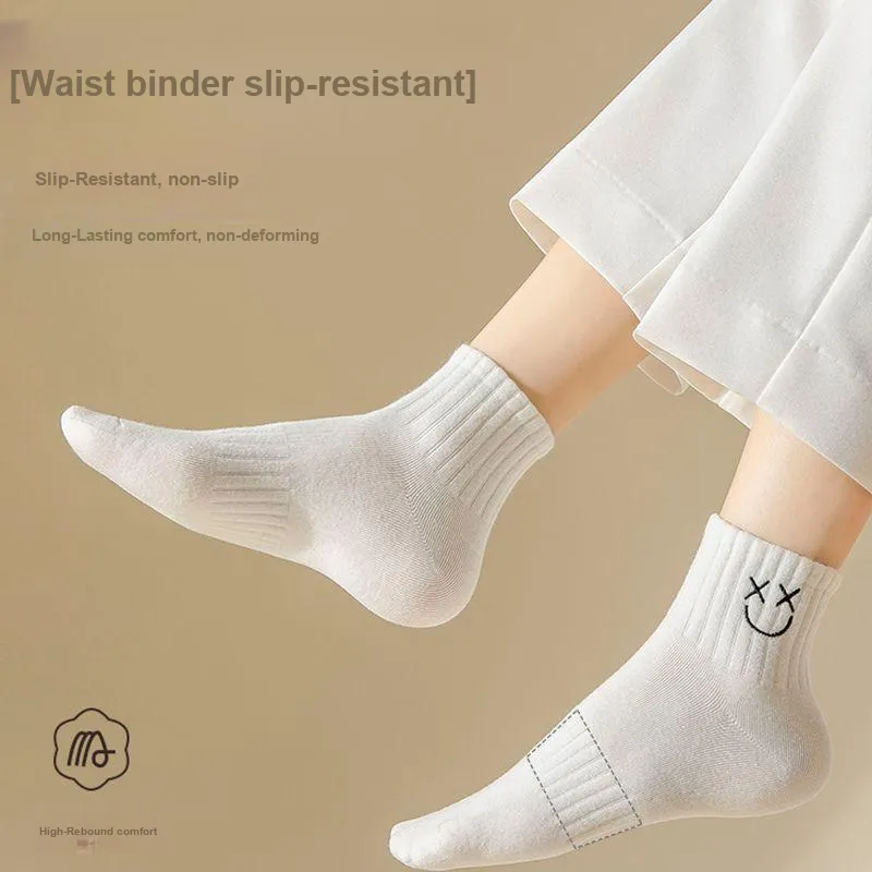 MIIOW Ankle Socks Women's 5 Pack White-4